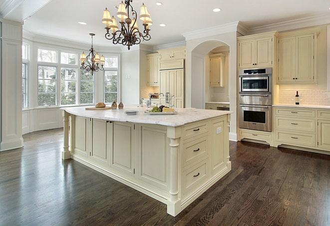 close-up view of wood grain pattern on laminate flooring in Crystal Springs, FL